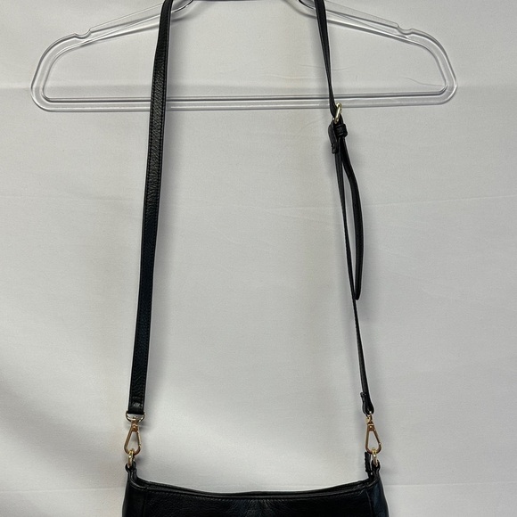 Margot New York Black Genuine Leather Pebbled Crossbody Bag EUC - Picture 3 of 8